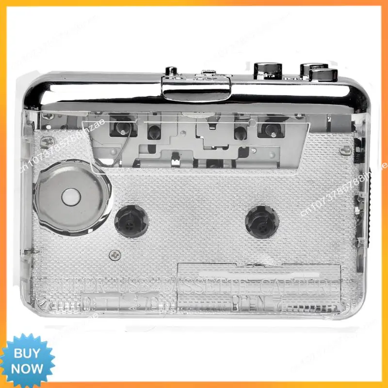 A10R 1Set Cassette To MP3/CD Type-C Walkman Audio Music Player Cassette Recorder Transparent