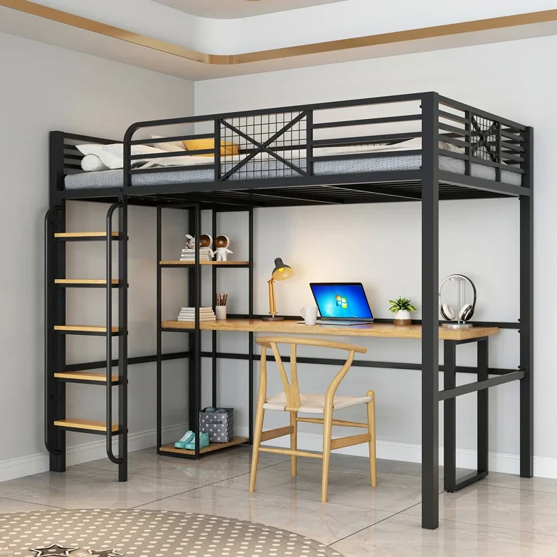 Elevated bed sheet Upper Lower table Combined bed Small room Space saving Duplex second floor Suspended bed
