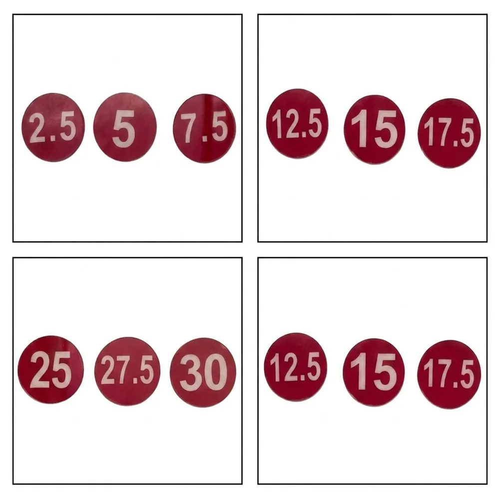 Gym Weight Marker Stickers 5kg 7.5kg 10kg To 30kg Dumbbell Rack Labels For Strength Training Room Organization Tools Red Yellow