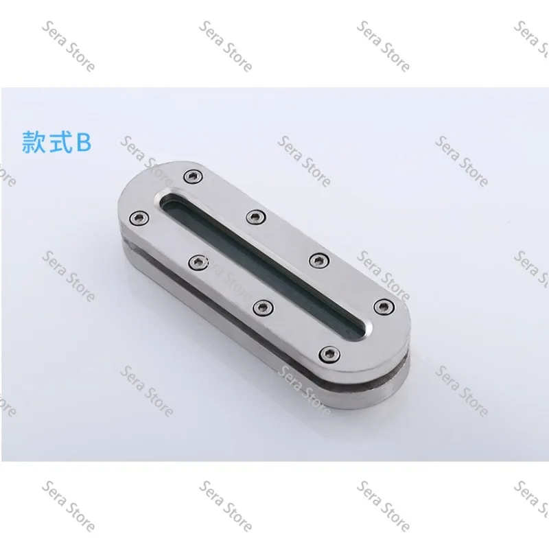 304 Stainless Steel Liquid Level Sight Glass with Scale Oval & Rectangle
