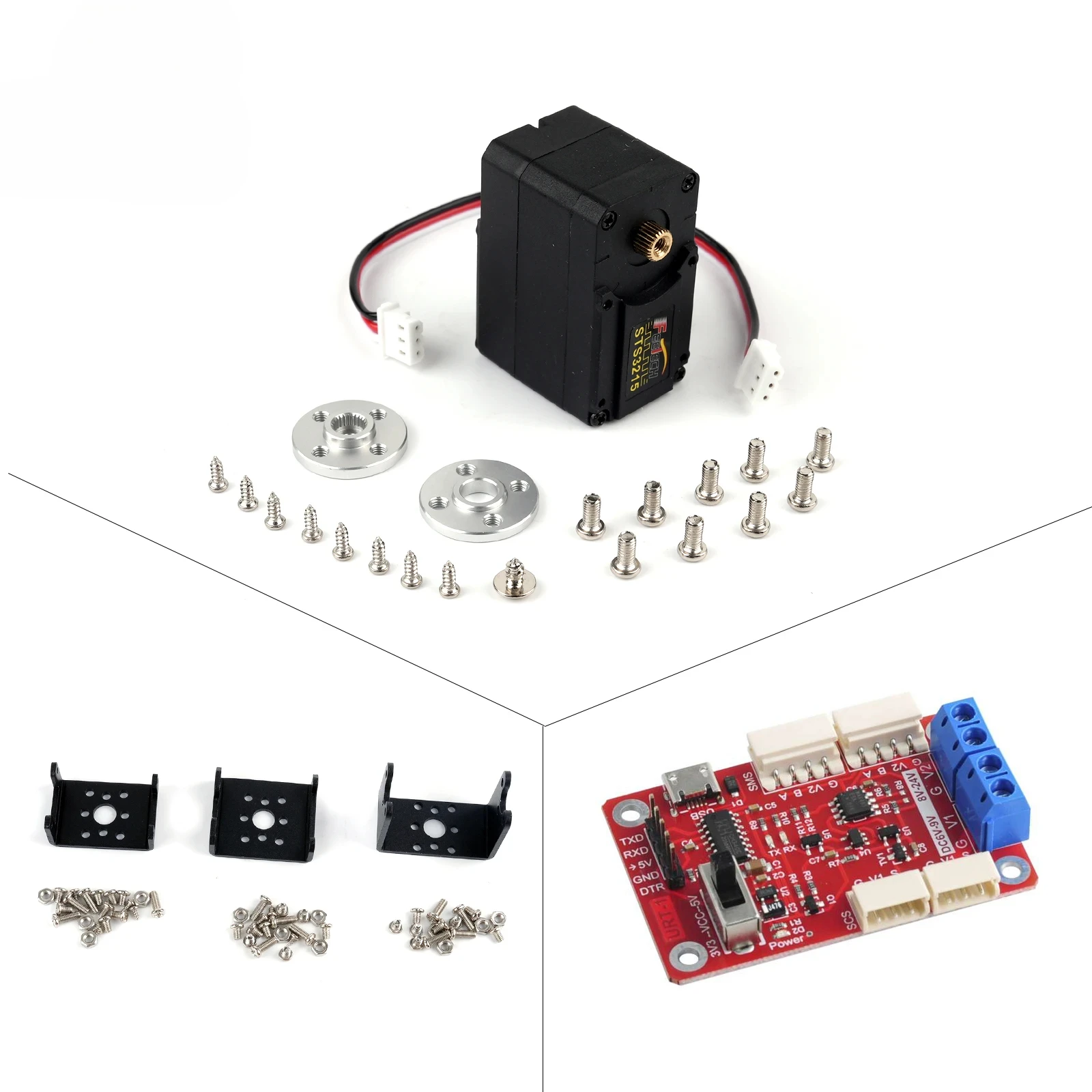 Feetech STS3215 12V 30KG High Precision Feedback Magnetic Encoding Servo RC Motor 360 Degrees Continuous Rotation Serial Bus TTL