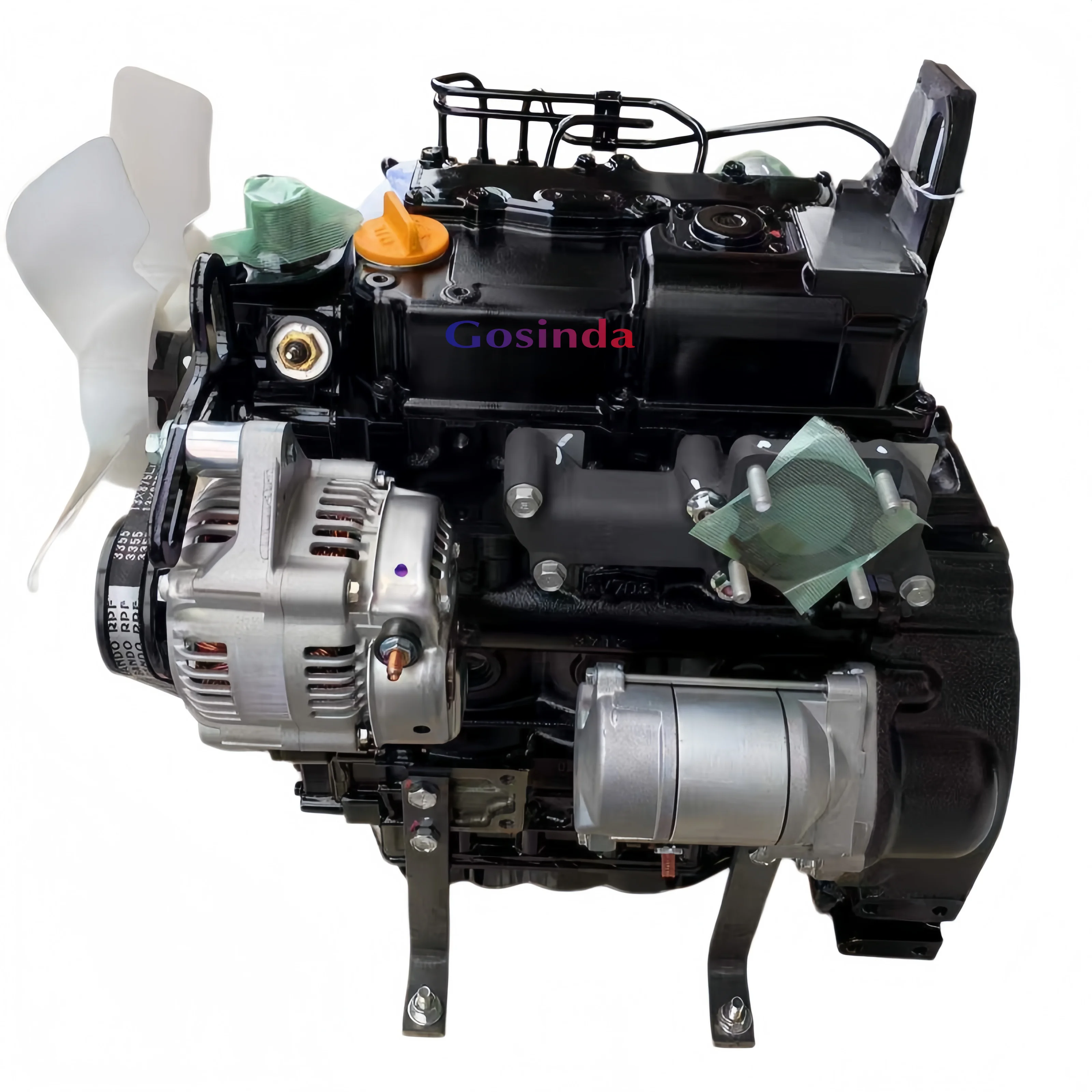 High Quality 3TNV70 3-Cylinder   Engine Assembly for   1.5-2 Ton Mini Excavator Construction Machinery Parts
