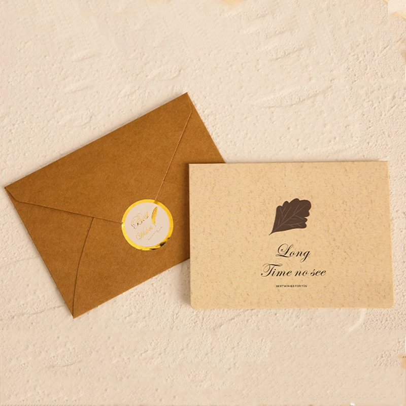 50pcs/lot Envelope for Invitations Kraft Paper 12x9cm Giftbox Message Wedding Business Letters Postcards Storage Bag Supplies