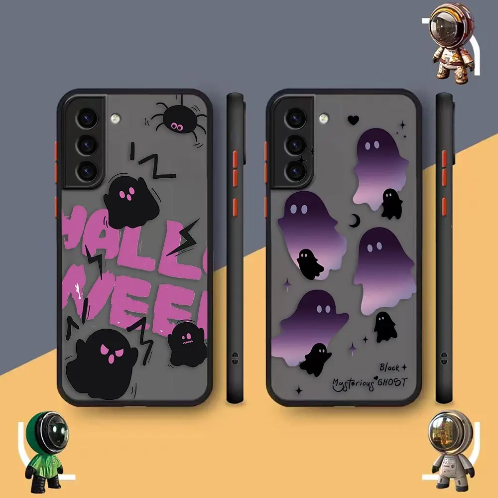 

Matte Phone Case for Samsung Galaxy S23 S22 S21 S20 S10 4G S9 S8 Plus ULTRA 5G LITE Case Funda Capa Shell Scary Halloween Ghost