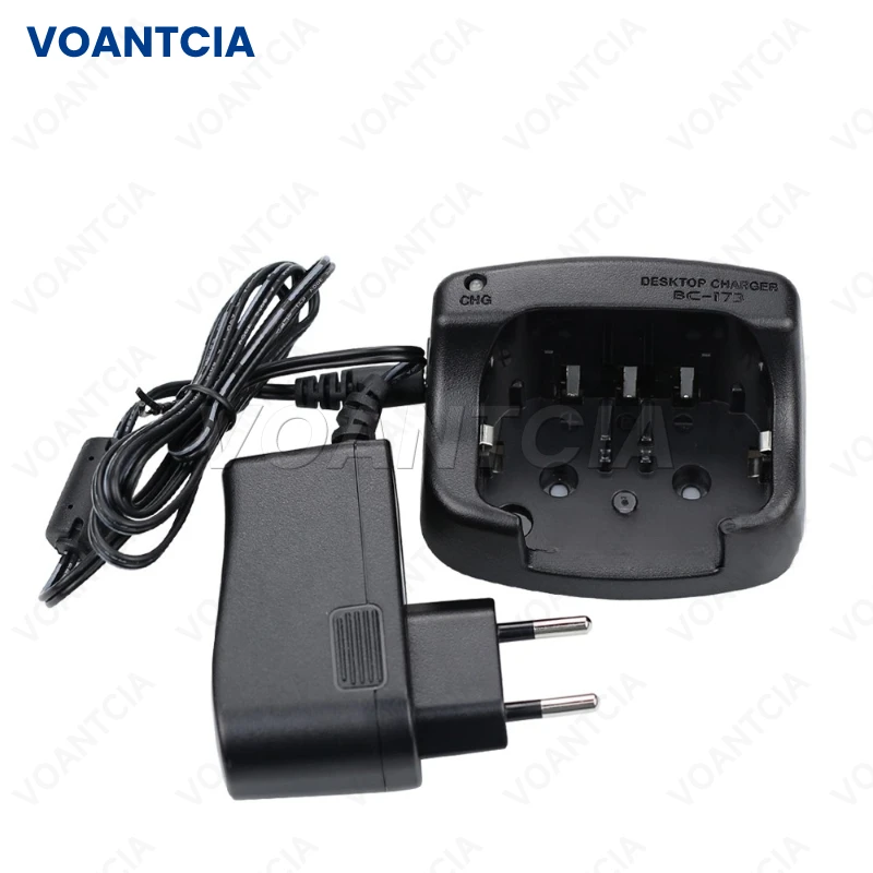 US/EU AC Plug Battery Desk Dock Charger Adapter BC173 for ICOM IC-M33 M34 M36 Walkie Talkie for BP252 BP-252 Battery BC-173