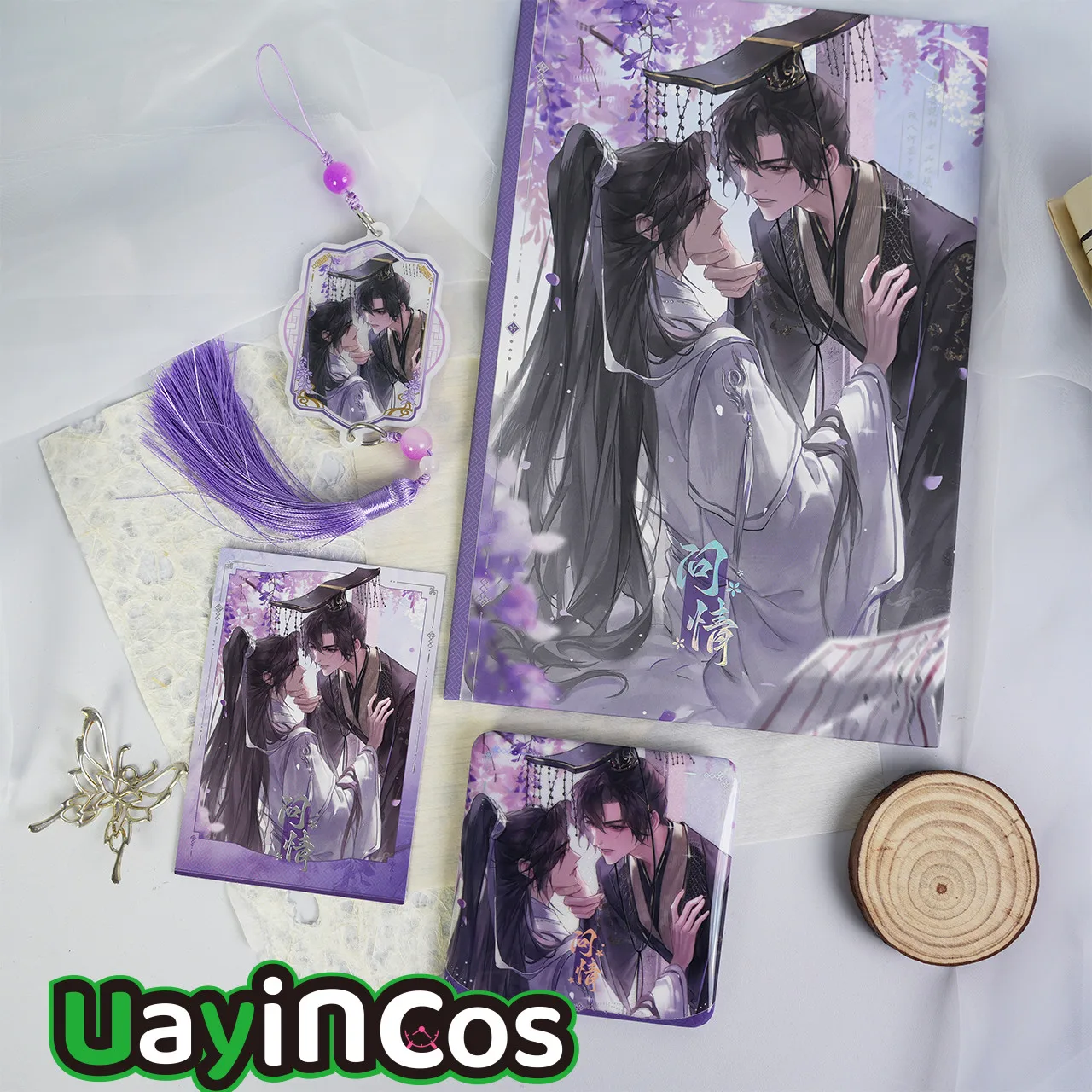 

Оригинальный акриловый брелок Chu Wanning Mo Ran The Husky and His White Cat Shizun, значок Shikishi, цветная бумажная фотокарта, аниме G