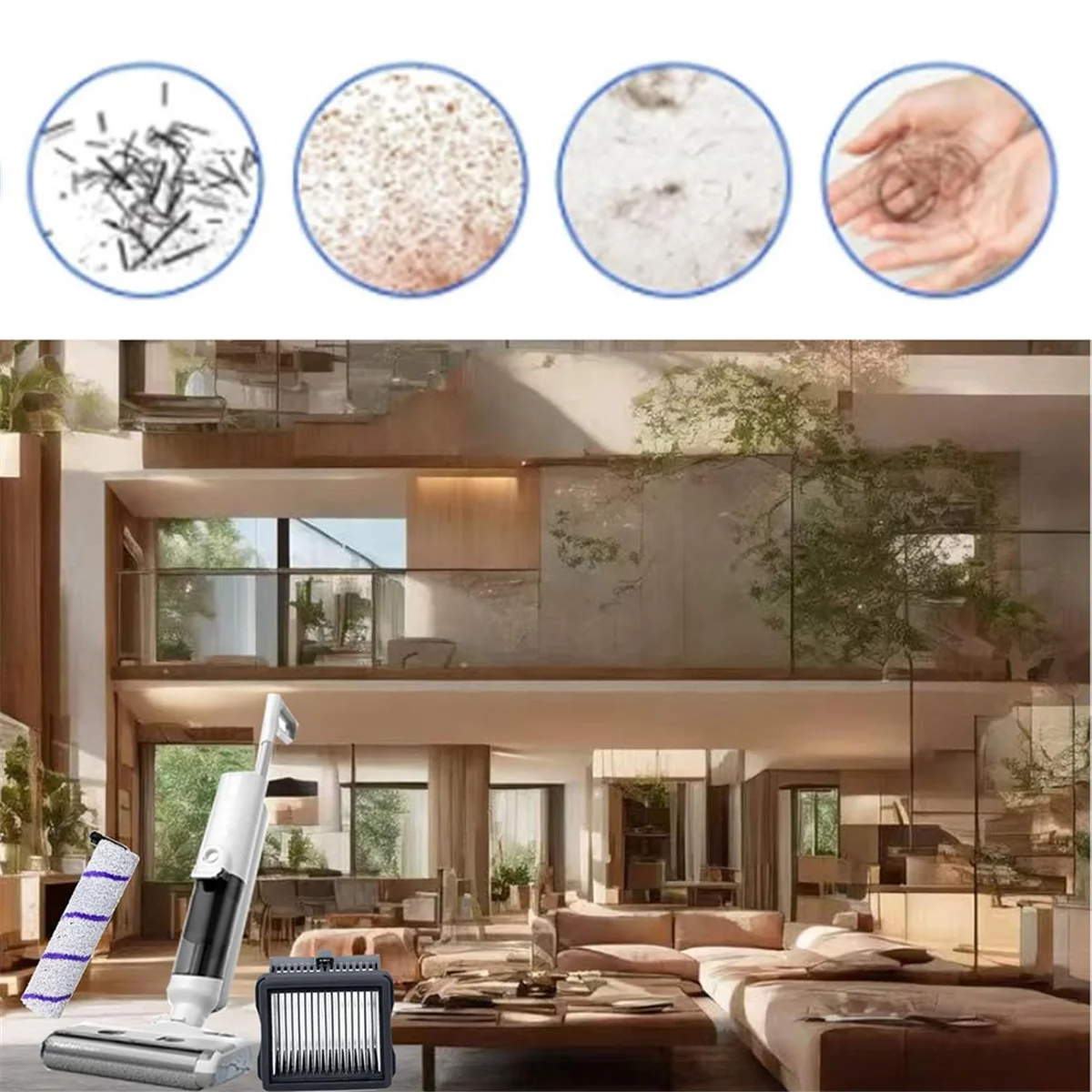 A14G-For S10 Pro S20 Pro Wet Dry Robot Vacuum Cleaner, Main Brush HEPA Filters Replacement Spare Parts