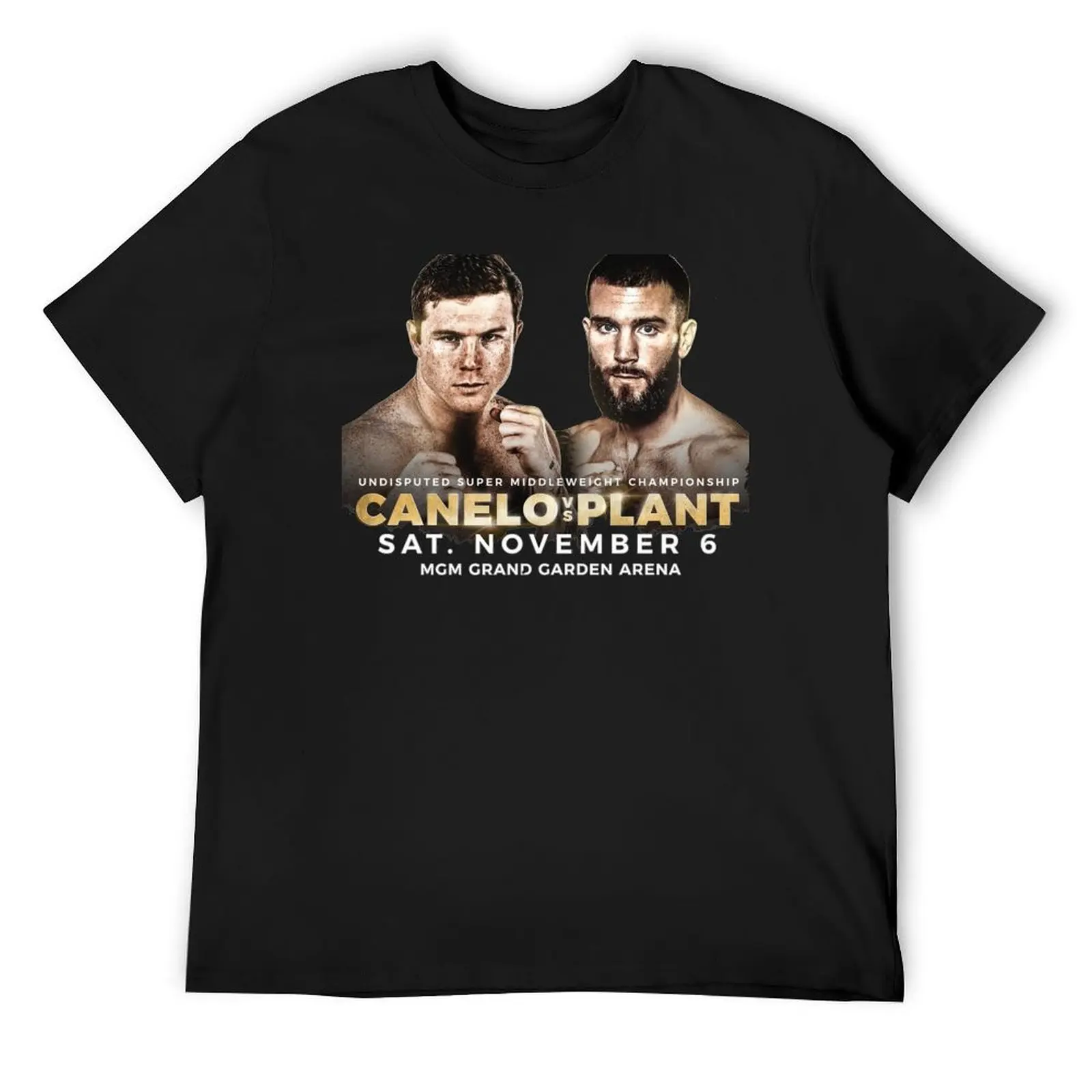 

canelo vs plant fight nov 6 T-Shirt vintage clothes cotton graphic tees mens big and tall t shirts