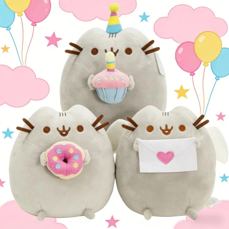 

Anime Potato Chip Ice Cream Pizza Cake Cat Stuffed Animal Dolls, Pusheened Plush Toy Kawaii Donut Unicorn Room Decoration Gift