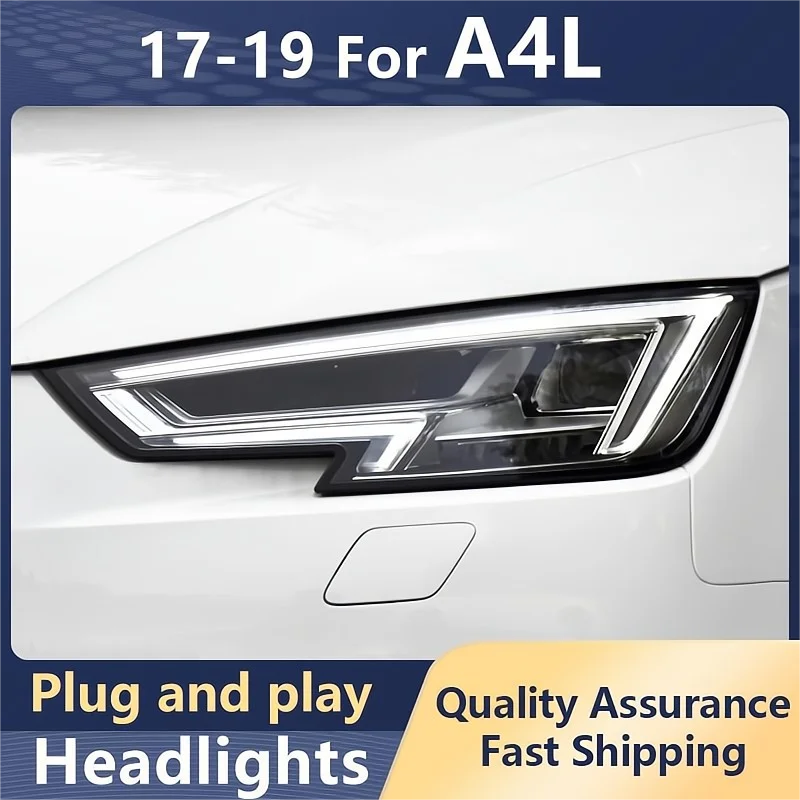 

Car Styling Headlights For AUDI A4L 2017-2019 All LED Day Running Lights Dynamic Turn Signal LED Lens Head Lights Auto Assembly