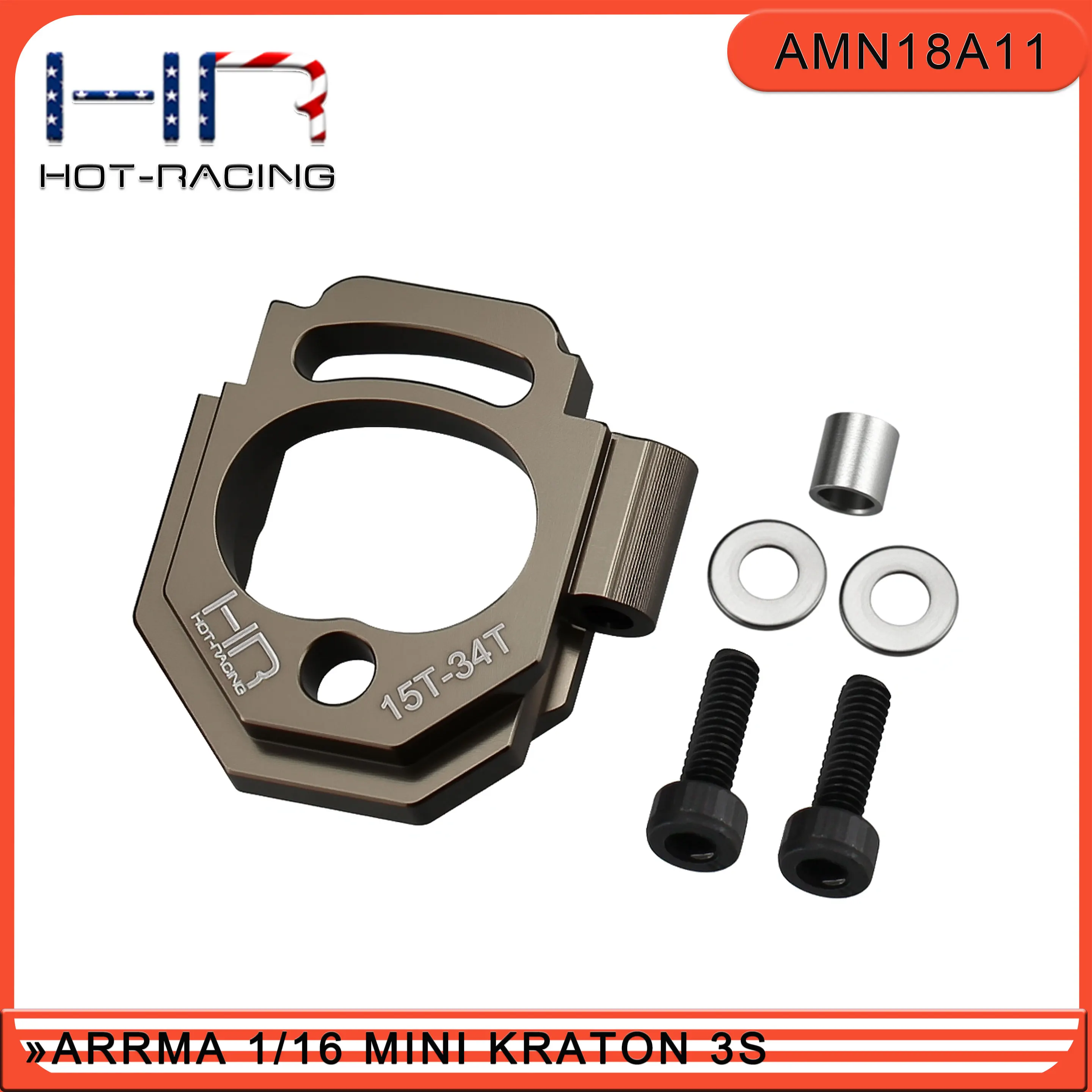 

Adjustable 15-34 Tooth Motor Mount fits Arrma Mini Kraton 1:16