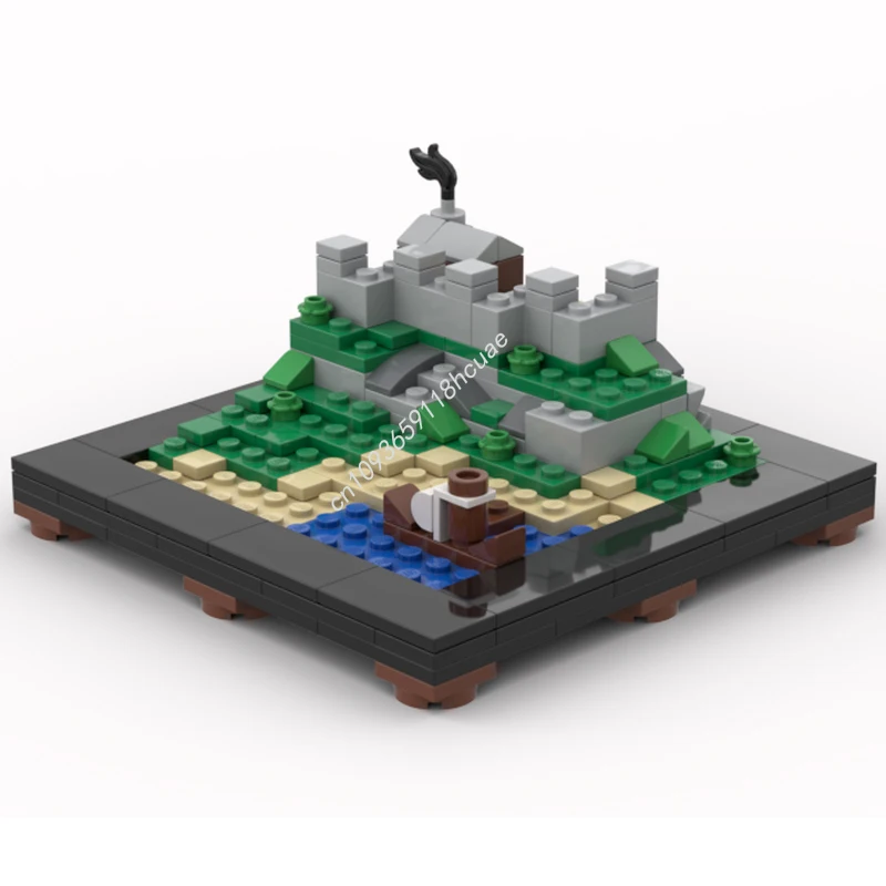 

202 шт. MOC Castle on the Hill, строительные блоки, рождественское образование, украшение для дома, сделай сам, идеально подходит для интерьера, витрина, модель, подарок