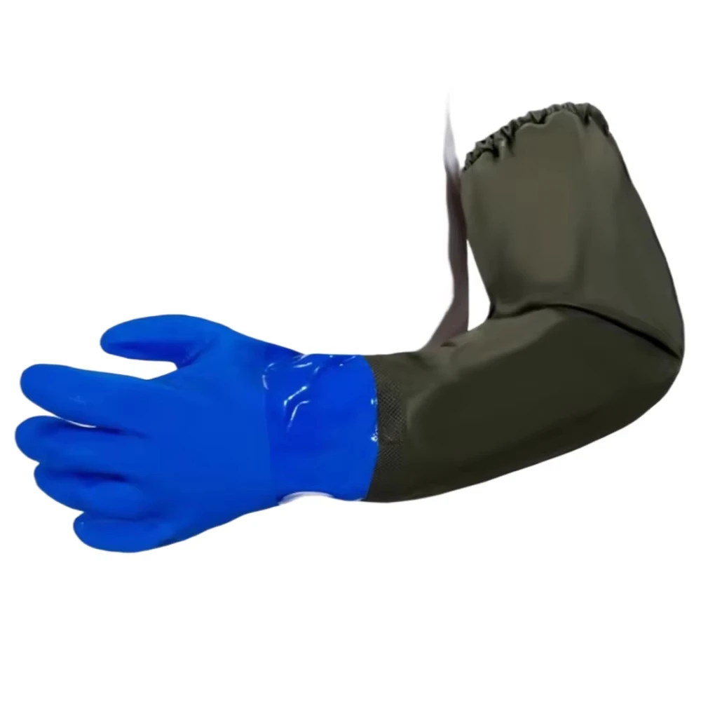 

Водонепроницаемые и износостойкие длинные резиновые перчатки для защиты рук от влаги, для рыбалки и работы с аквариумами, 1 пара.