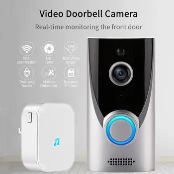 Video Peephole Doorbell WiFi HD Camera Video-eye Automatic Recording Electronic Ring Night Vision Digital Door Viewer Entry Home Security