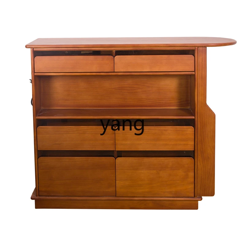 CX all pine retro coffee bar counter table living room partition locker