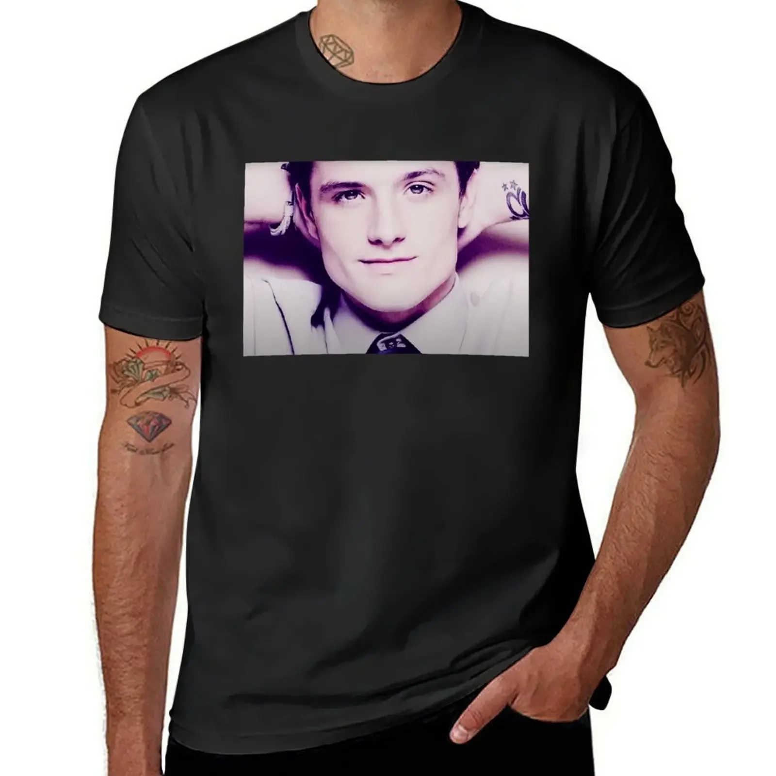 Josh Hutcherson Can You Blow My Whistle Baby Meme T-Shirt vintage t shirts shirts graphic tee quick drying Men's t-shirt