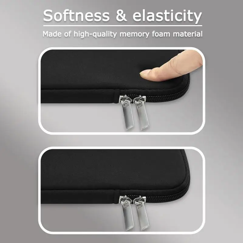 حقيبة كمبيوتر محمول محمولة مع جيب جانبي، حامل كمبيوتر محمول ذو سعة كبيرة مع سحاب متعدد الوظائف لحماية الكمبيوتر