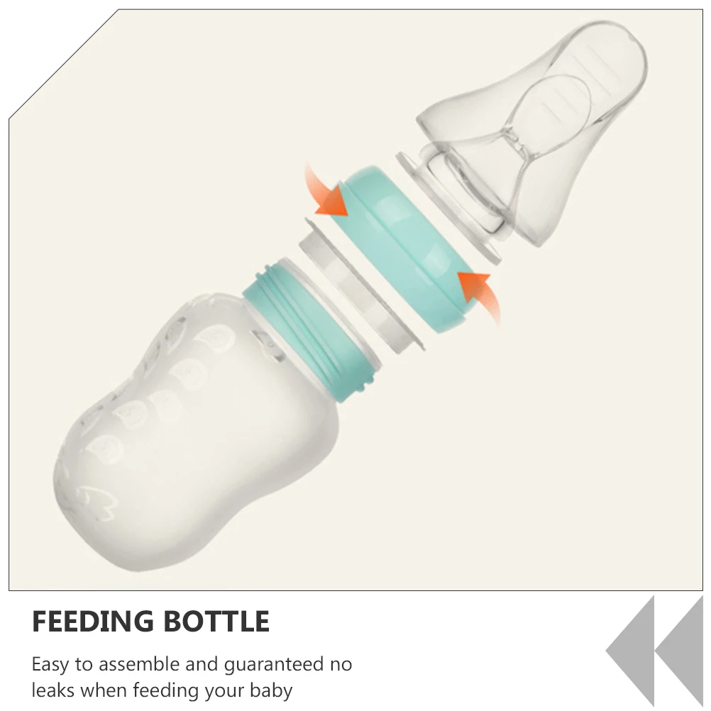 

Multifunctional Silicone Milk Bottle Baby Feeding Bottle Leakproof Safe Pp Material Easy Assemble Baby Shower Gift Blue