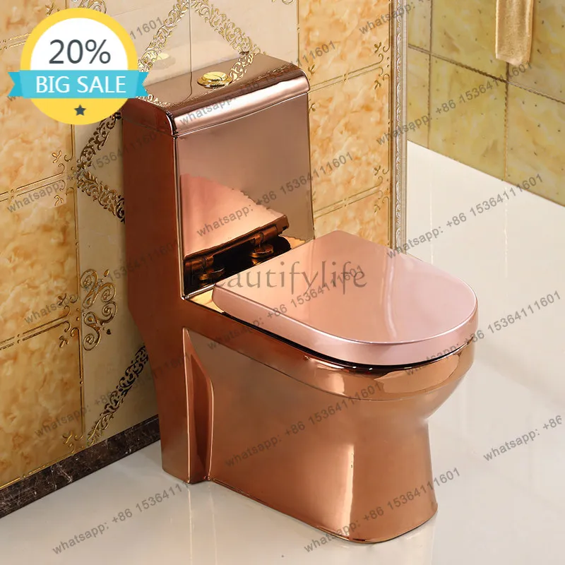 D30 Household European Rose Gold Toilet Siphon Color Deodorant Toilet