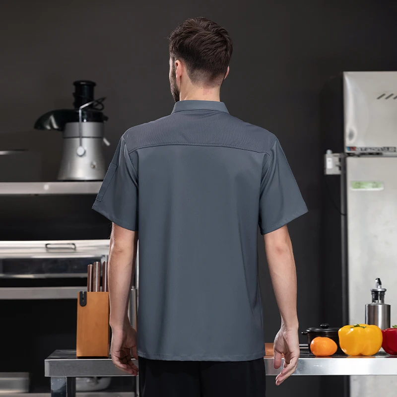 Ober Uniformen Kookkleding Chef-Koks Hotel Kostuum Kokkleding Voor Man Dames Keukenjas Ober Werkkleding