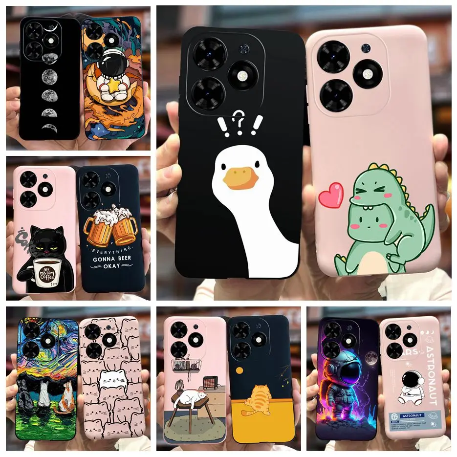 For Tecno Pop 8 Case Tecno Spark Go 2024 BG6 Cute Fashion Cartoon Cover Soft TPU Phone Cases For Tecno Spark GO 2024 Pop8 Bumper