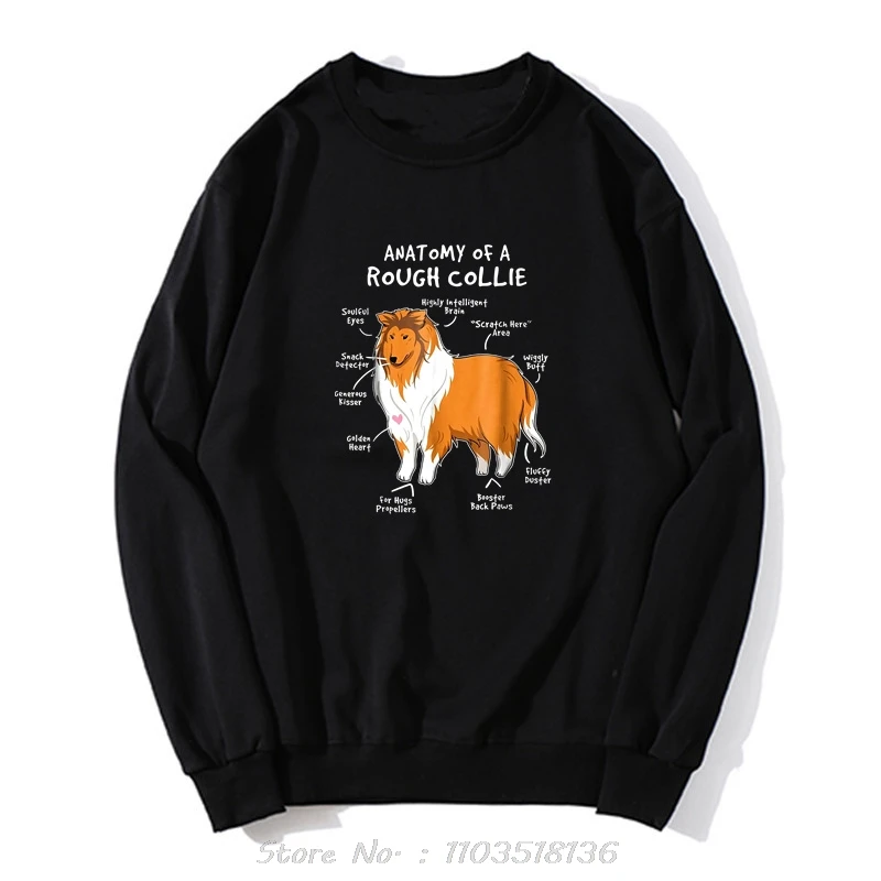 SWomenbeauty Anatomy Of A Rough Collie Funny Dog Puppy Gift Hoodie Cotton Women Men Oversized Sweatshirt Clothing Streetwear