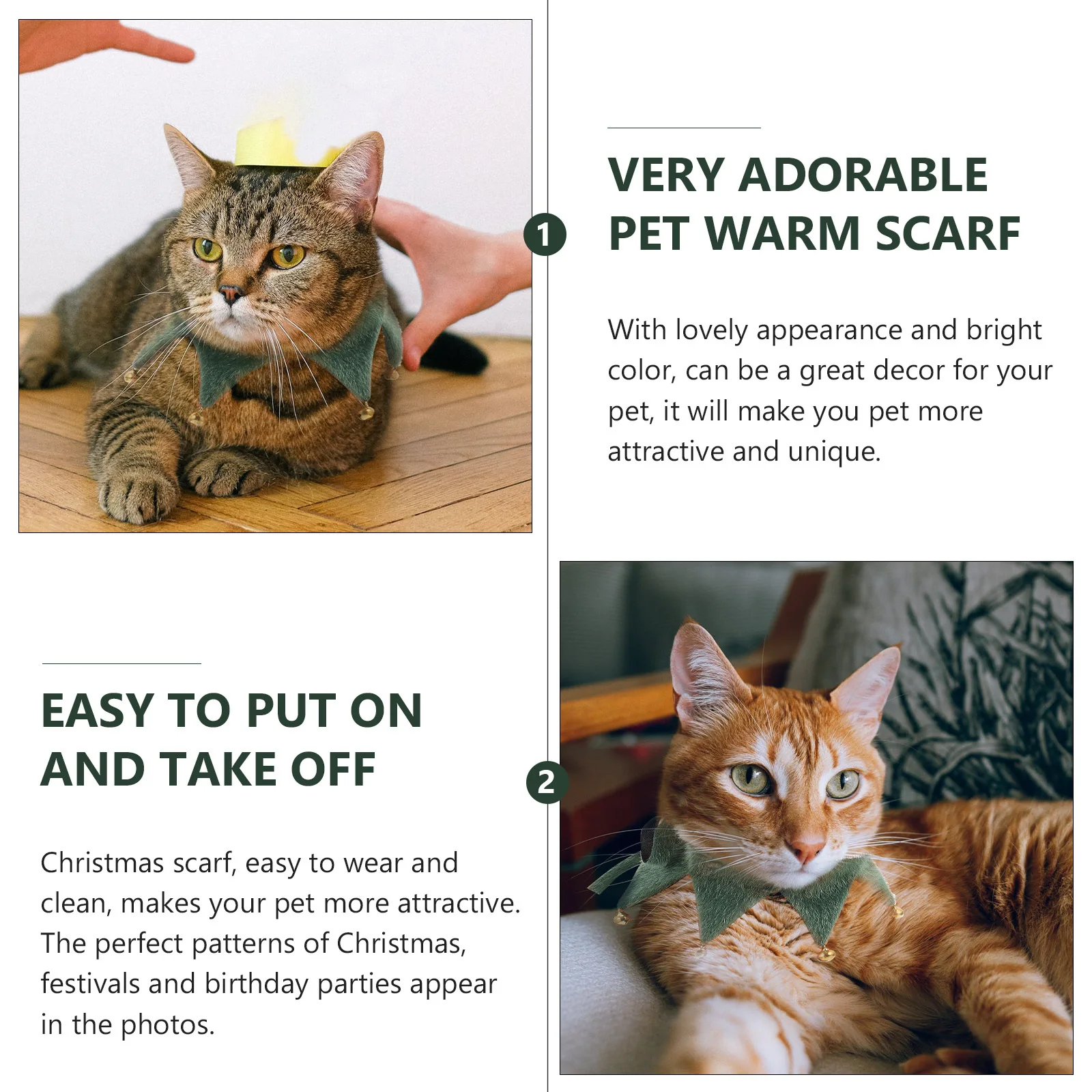 

1Pcs Pet Christmas Scarf Smooth Comfortable Pet Neck Ornament for Festival Celebration Seasonal Decor Unique Gift Idea for Pets