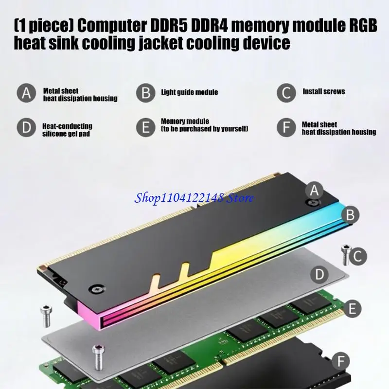 P9FA DDR5432 Gaming RAMs Memory Heatsink with Metal Construction And ARGB