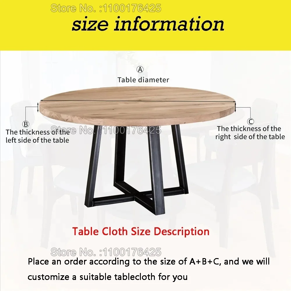 New Flower Round Tablecloth Waterproof Elastic Edged Round Fitted Table Cover for Indoor Outdoor Dinning Desk Decor