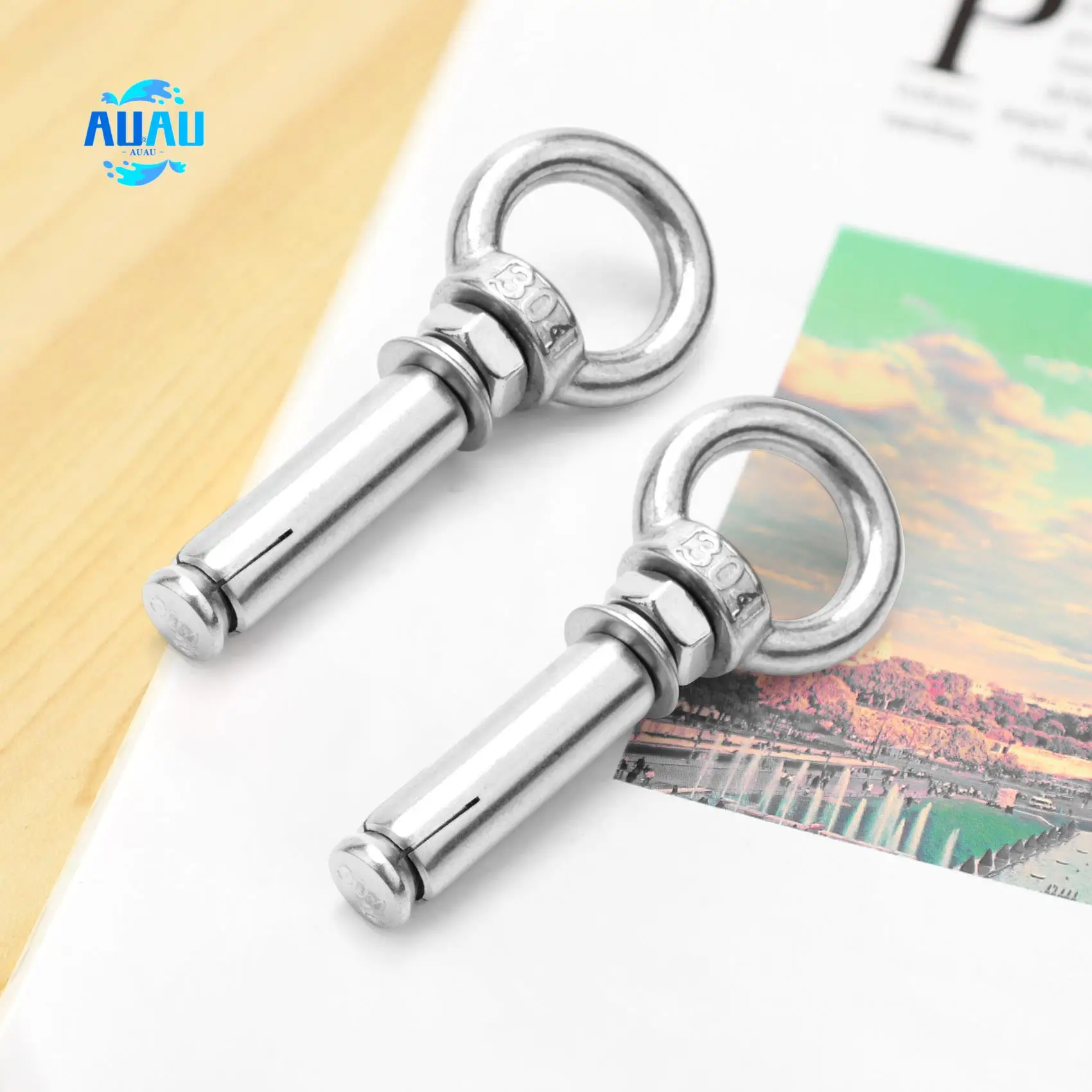 

AUAU-5Pcs M8 X 60Mm Expansion Bolt Anchor Bolt 304 Stainless Steel Ring Lifting Anchor Eye Bolt Expansion Eyebolt