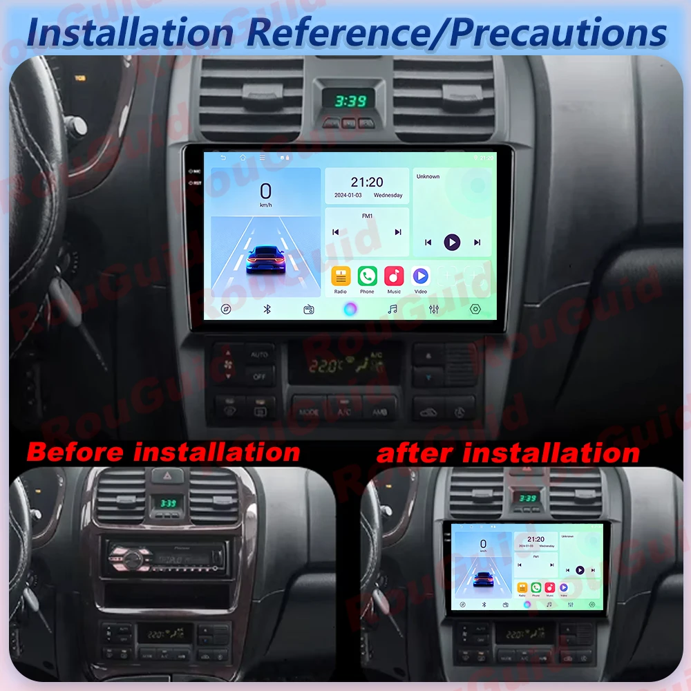 Autoradio Car Radio For Hyundai Sonata EF 2001 - 2012 Multimedia Player Touch Screen Plug And Play 2k BT A2DP GPS Navigation DSP
