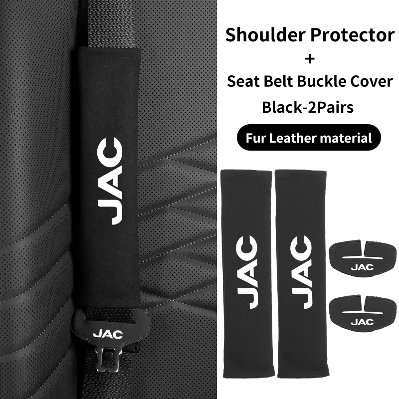 Car Seat Belt Protector Cover Safety Belt Shoulder Pad Accessories For JAC Refine J3 J4 J7 JS3 JS4 KR1 S2 S3 S4 S5 S7 Vapour T8