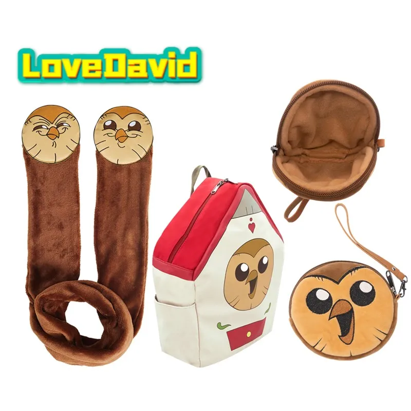 

Для взрослых/детей Hooty косплей плюшевый шарф портмоне кошелек Сова фантазия дом рюкзак сумка карнавальный костюм аксессуары