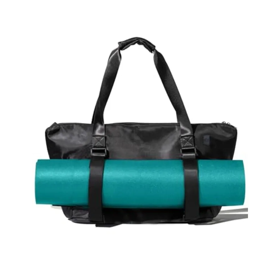 

Yoga Mat Carrier: Extendable, Built-In Mat Straps and Laptop Pocket. Carry All Yoga Gym Work Accessories. Large Yoga Gym Tote B