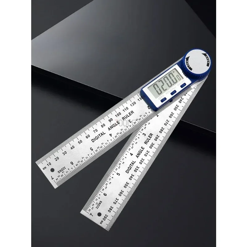 Woodworking Digital Angle Ruler Protractor Measuring Tool Suitable Multiple Decoration Scenarios Stainless Steel Measuring Tool