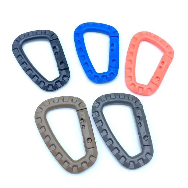 Mosquetón táctico para exteriores, accesorios con hebilla de anillo en D, mosquetón para montañismo, mochila, llave colgante, dispositivo deportivo, 1-5 uds.