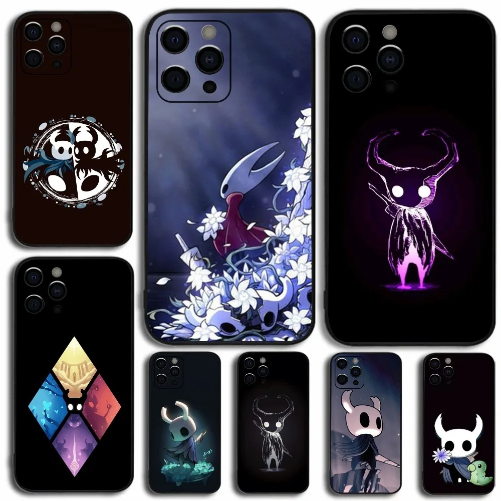 

Hot Game H-Hollow K-Knight Phone Case For Apple iPhone 15,14,13,12,11,Pro,X,XS,Max,XR,Plus,Mini Soft Black Cover