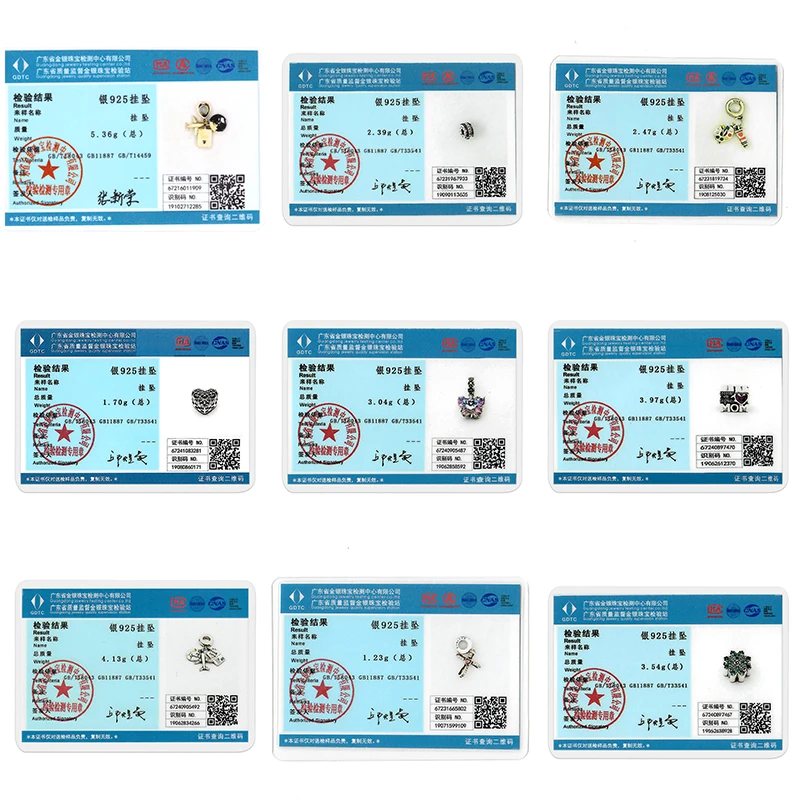 925 Sterling Silver Dangle Charms Beads Heart Animal Clover Fit Original Bracelet Necklace DIY Jewelry Making Gifts for Women