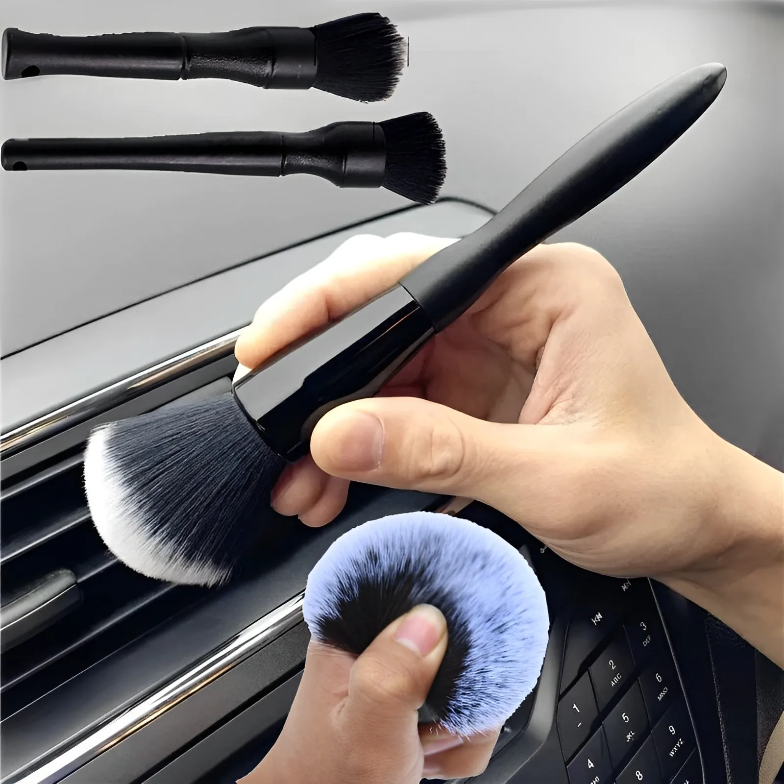 

Автомобильные ультрамягкие щетки для тонкой детейлинга, инструмент для чистки интерьера автомобиля, аксессуары для интерьера