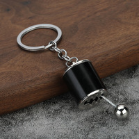 Car 6 Speed Gearbox Gear Head Keychain Manual Transmission Lever Metal Creative Key Ring Car Refitting Pendant keychain