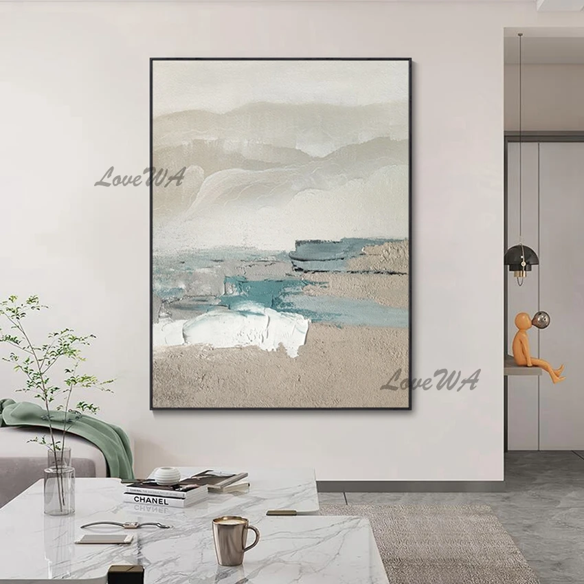 

Палитра нож картина маслом произведение искусства без рамы льняной холст украшение стены абстрактная акриловая текстура современная европейская художественная картина