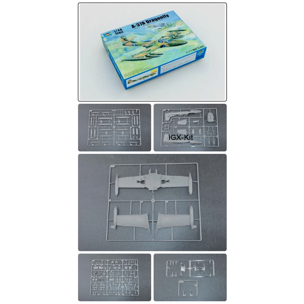 

Trumpeter 02888 1/48 Американский легкий штурмовик A-37A A37 Dragonfly, пластиковая сборная модель самолета, подарочный набор для сборки