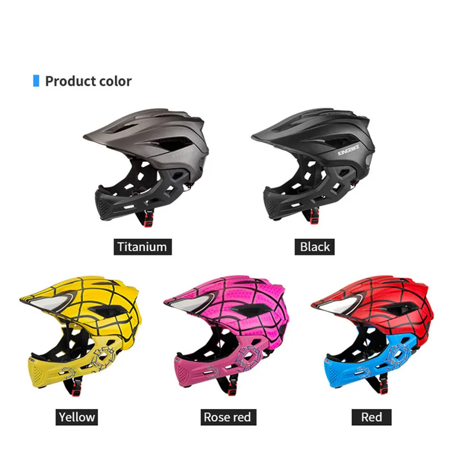 BATFOX mtb full face helmet bicycle for kids Detachable Casco Mtb Bike motorcycle Child Safety cycling helmets children's