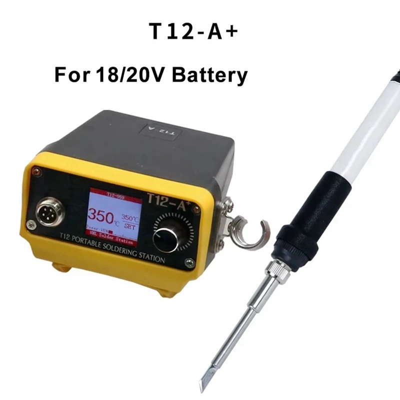 Беспроводная паяльная станция ABJI-T12-A Plus, паяльник для литий-ионного аккумулятора Dewalt 18/20 В Max для комплекта «сделай сам»