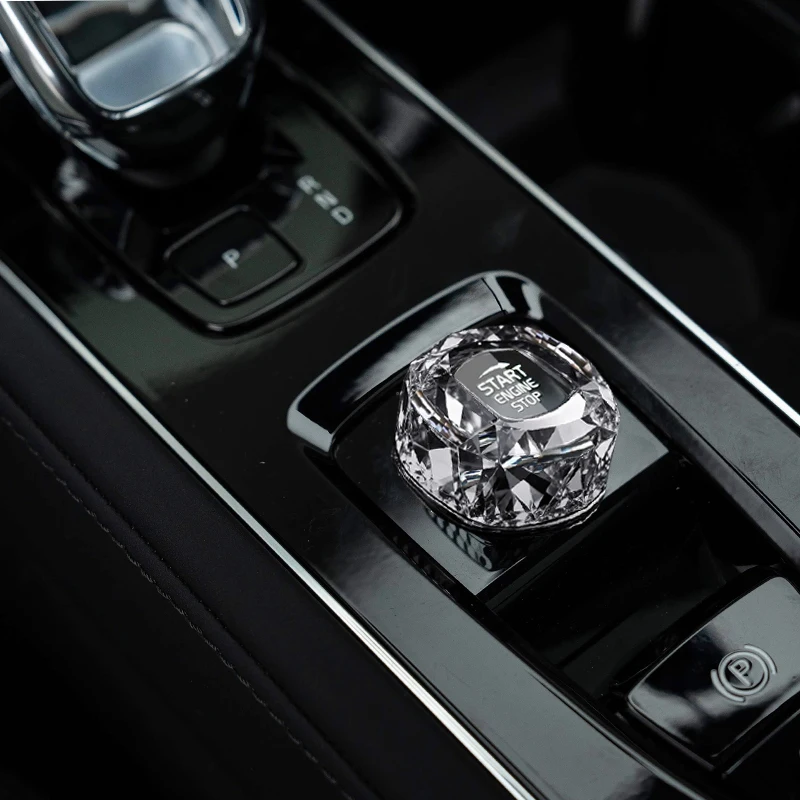 For Volvo XC60 S90 XC90 S60 V60 V90 One Click Start Crystal Knob Cover Interior Modification Accessories