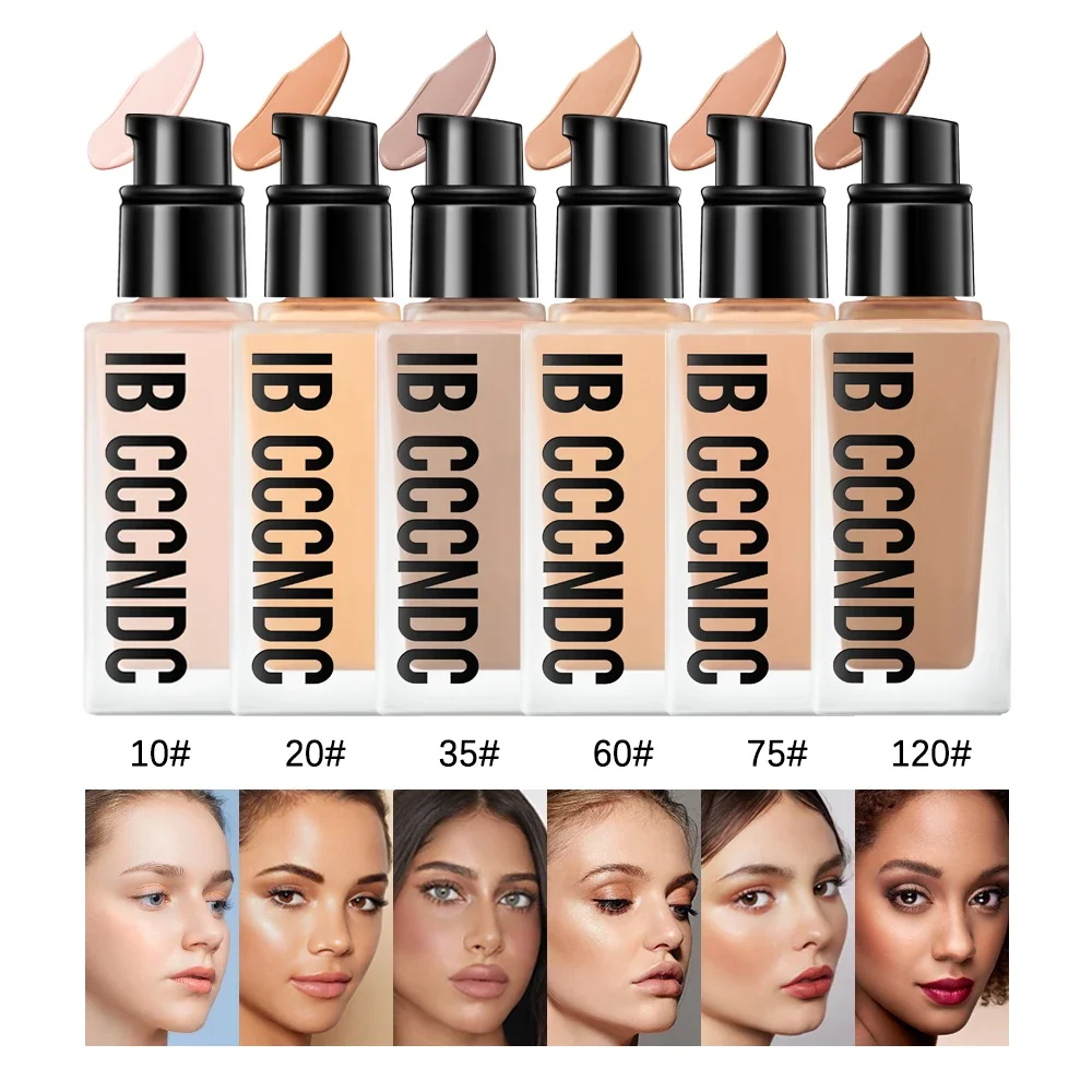 

Flawless All Day 6 Color Waterproof Concealer Foundation For Women Makeup Full Coverage Long Lasting Moisturizing focallure huda