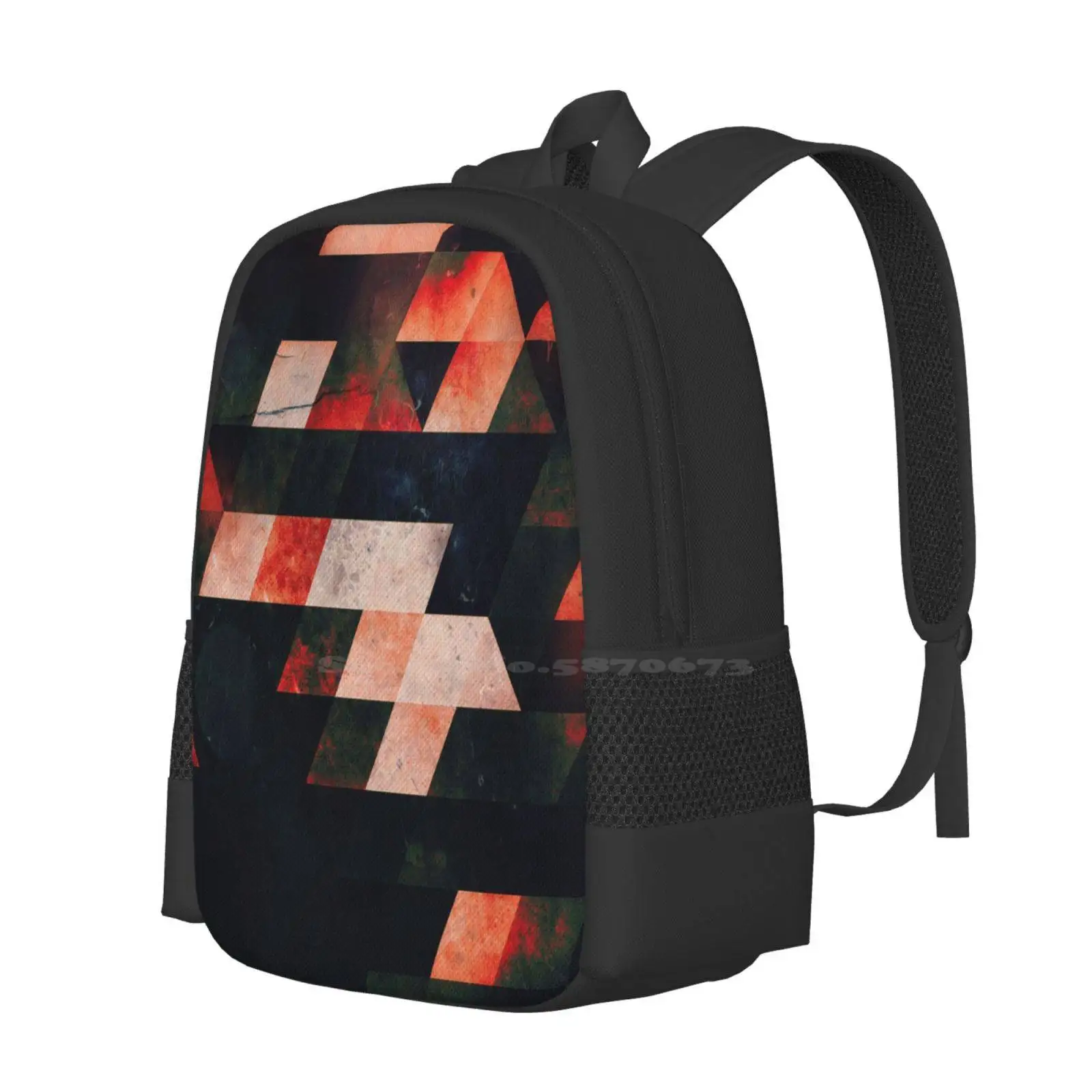 Gryyt Yskype Hot Sale Schoolbag Backpack Fashion Bags Abstract Geometric Spires Graphic Design Shapes Color Texture