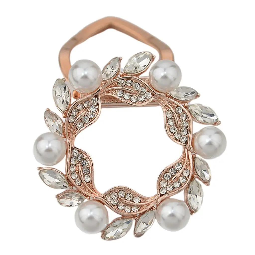 Scarf Buckle Zircon Chiffon Scarf Clips Broach Wedding Party Jewelry