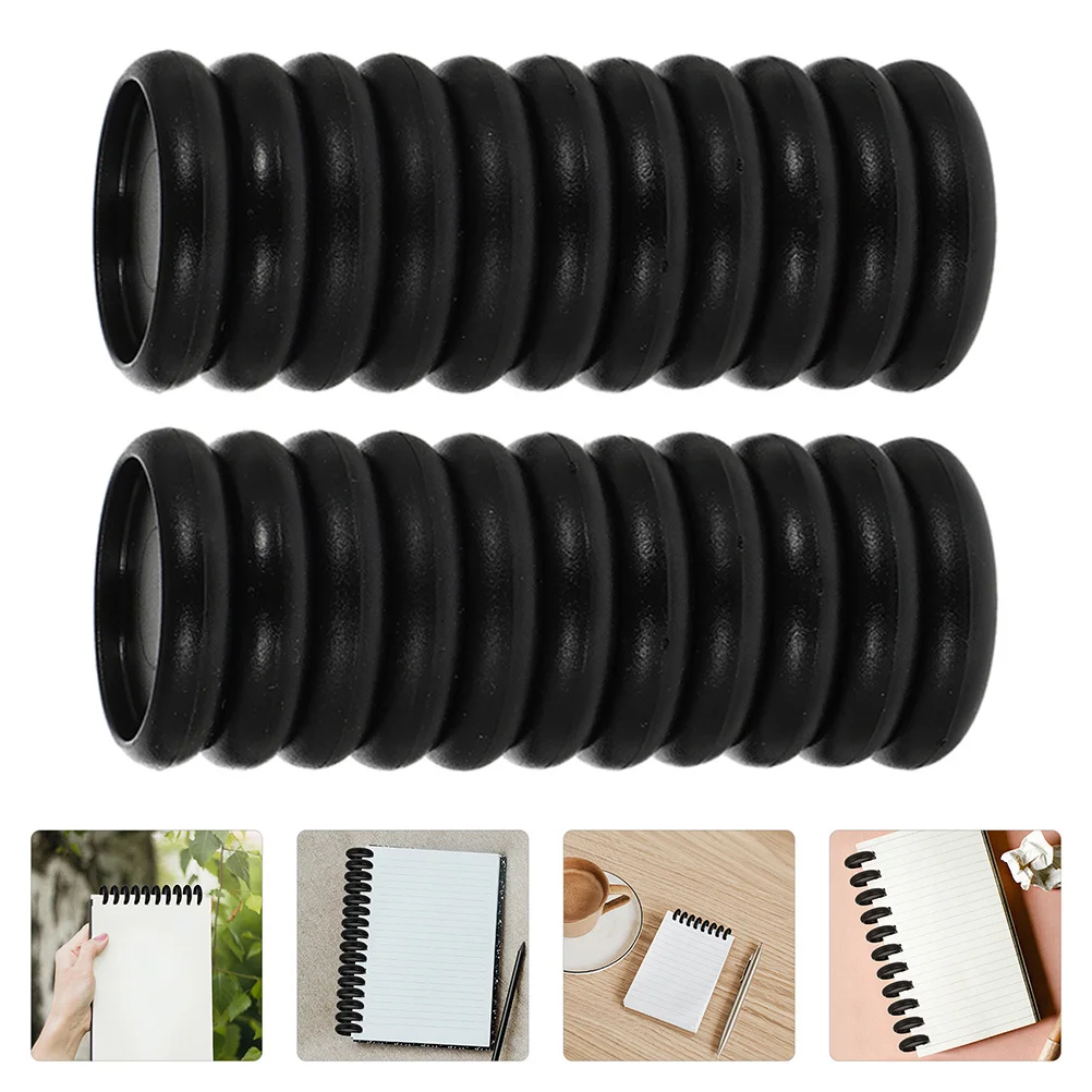 

22Pcs Binder Disc Notebook Binding Buckles Plastic Binder Discs for Loose-Leaf Notebooks Office School Supplies
