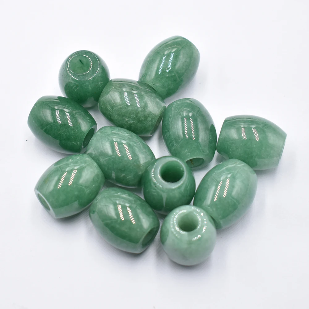 Großhandel 12 Stück/Set Modische, hochwertige Mischung aus Naturstein, 16x18mm, runde Form, große Lochperlen für DIY-Armband-Schmuckherstellung. – Detail 18